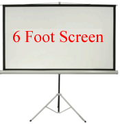 Projection Screen, 6 Foot Diagonal 16:9 Projection Screen, 6 Foot Diagonal 16:9