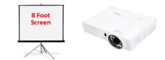 Optoma 3400 Lumens Projector and 8ft Screen Package Optoma 3400 Lumens Projector and 8ft Screen Package